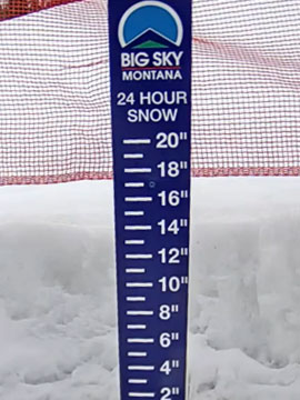 Big Sky Resort Snow Stake Live Webcam, Snow Reports, Trail Maps