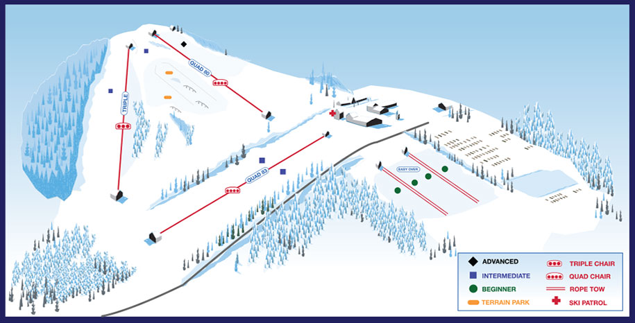 Swiss Valley Ski & Snowboard Area Trail Map